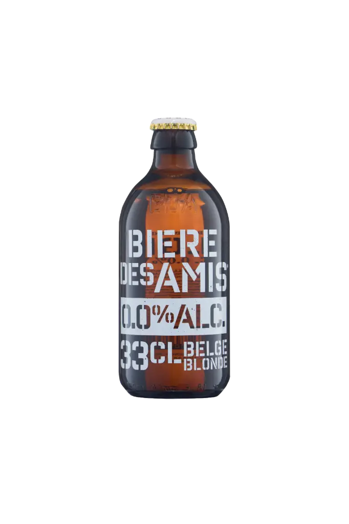 BIERE DES AMIS Blonde nealkoholinis šviesus alus, pakuotė 12x0,33 L